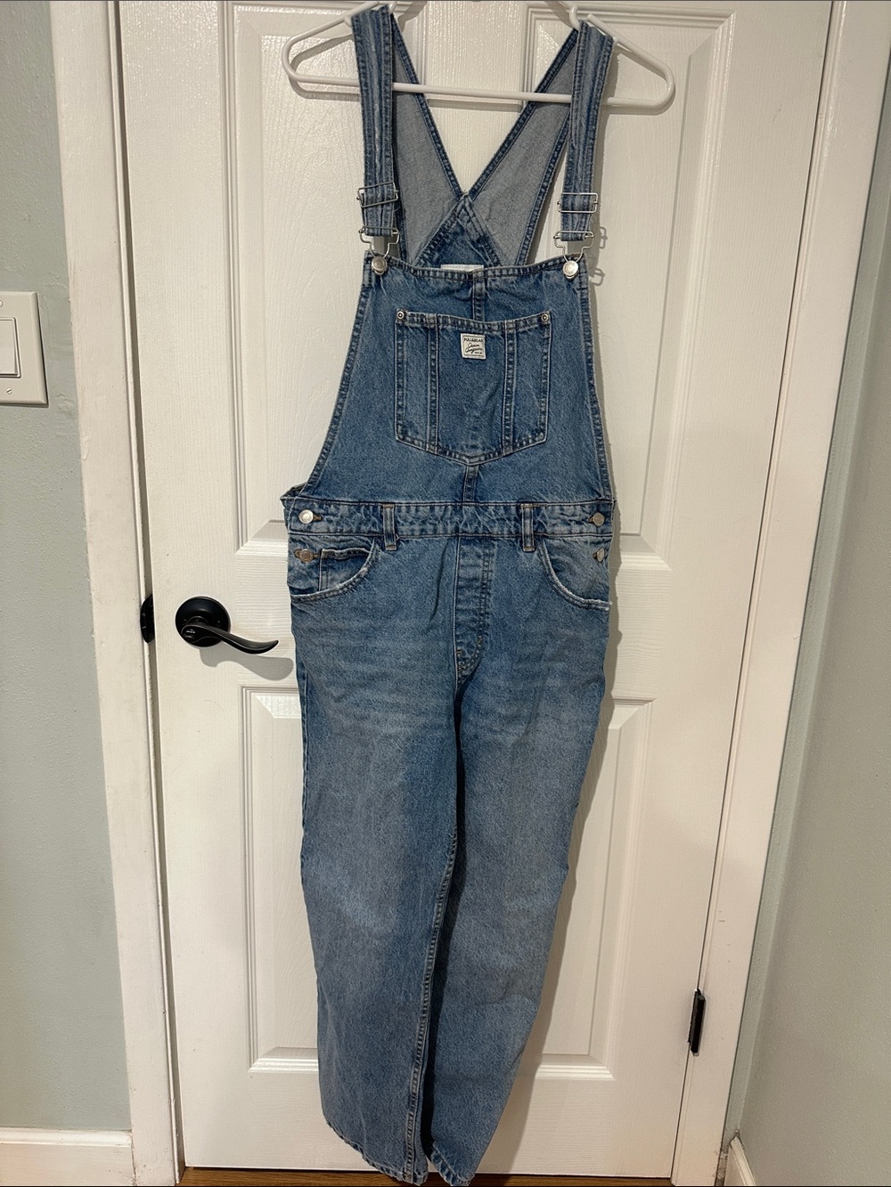 Pull&Bear Light Blue Denim Women's Overalls size Large